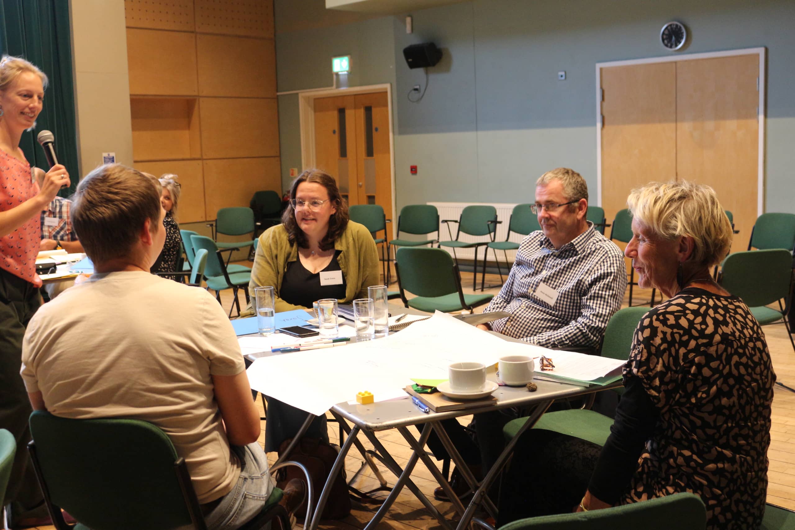 Participants conversing